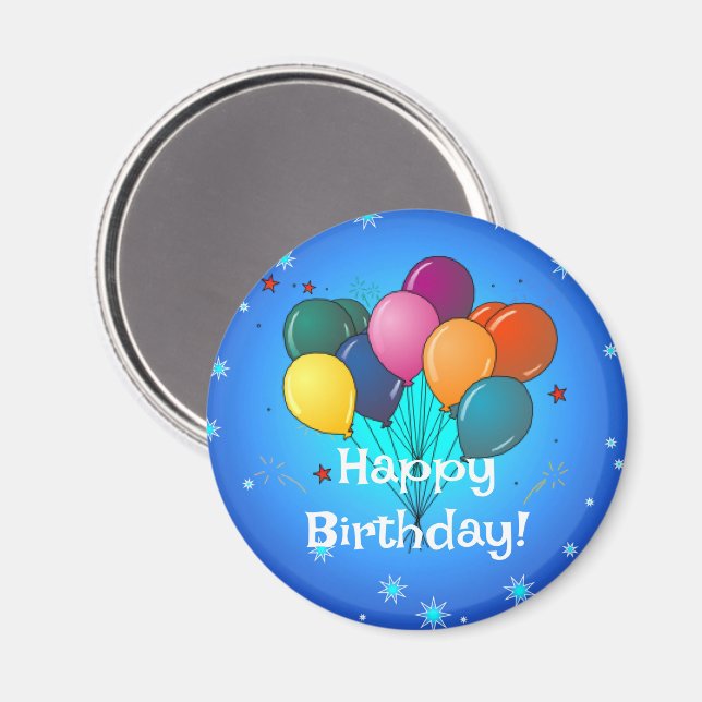 Grattis på födelsedagen firande magnet (Front/Back)