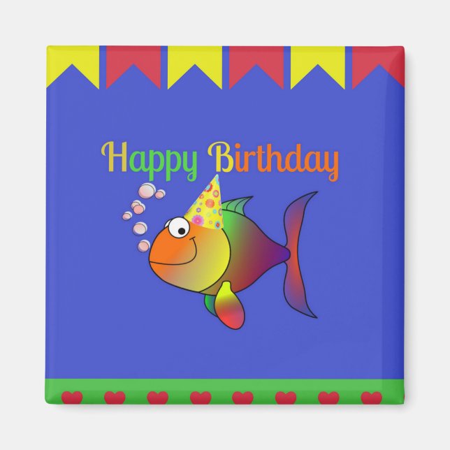Grattis på födelsedagen Firande Magnet (Framsidan)