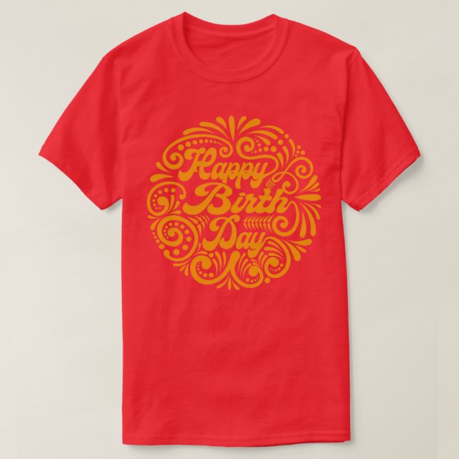Grattis på födelsedagen Firande T Shirt (Design framsida)