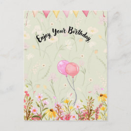 Grattis på födelsedagen firande vykort