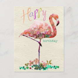 Grattis på födelsedagen flamandsk ros vykort