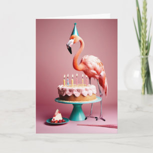 Grattis på födelsedagen Flamingo Kort