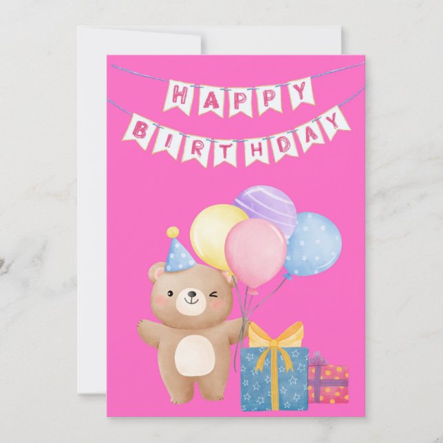 Grattis på födelsedagen flicka (Framsida)