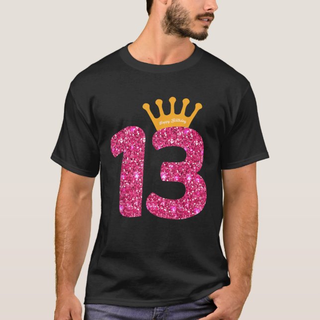 Grattis på födelsedagen flickor 13:e Party 13-årsj T Shirt (Framsida)
