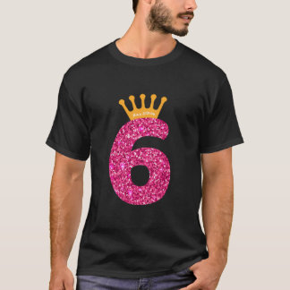 Grattis på födelsedagen flickor 6e Party 6 år gamm T Shirt