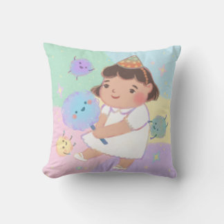 Grattis på födelsedagen: Flickor och bomullsberger Kudde