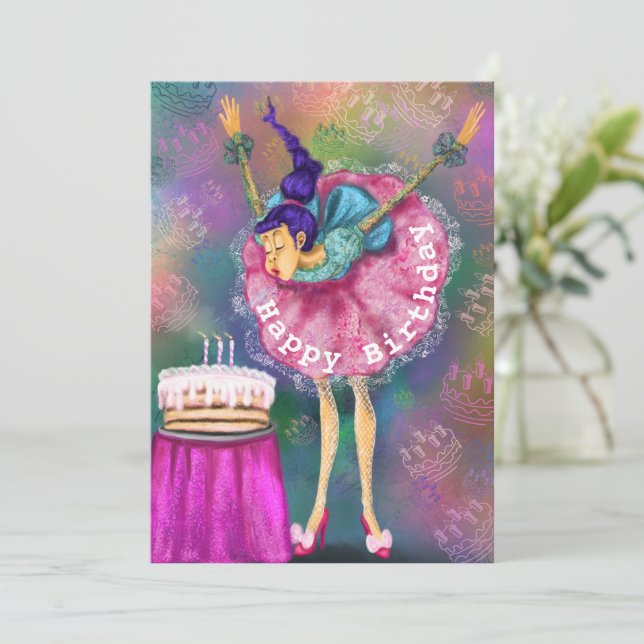 Grattis på födelsedagen - Flickor som bloggar ut l (Stående Fram)