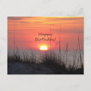 Grattis på födelsedagen Florida Orange Sunset Vykort