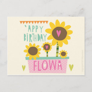 Grattis på födelsedagen Flowa - Manchester Card Vykort