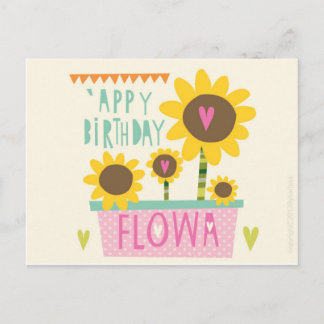 Grattis på födelsedagen Flowa - Manchester Card Vykort