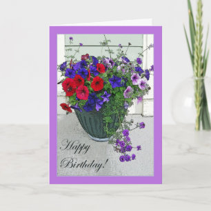 Grattis på födelsedagen Flower Arrangemang Kort