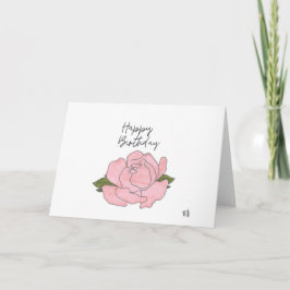 Grattis på födelsedagen Flowers 5-kort Tack Kort