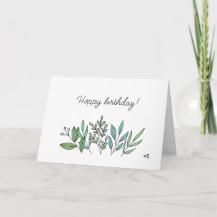 Grattis på födelsedagen Flowers 6-kort Tack Kort