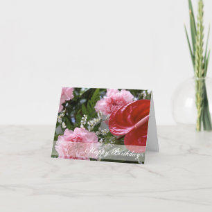 Grattis på födelsedagen Flowers Bouquet-kort Kort