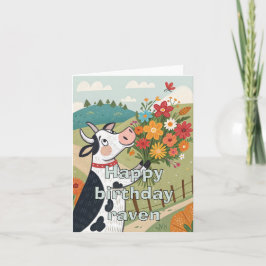 Grattis på födelsedagen folk art cofoldet card tack kort