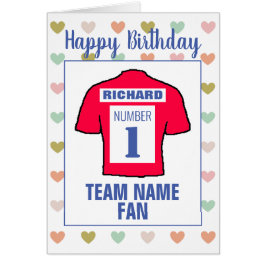 Grattis på födelsedagen Football Fläkt Hälsningskort