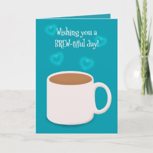 Grattis på födelsedagen för alla Koppar av kaffe Helgkort