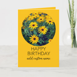 Grattis på födelsedagen för att anpassa blomman me kort