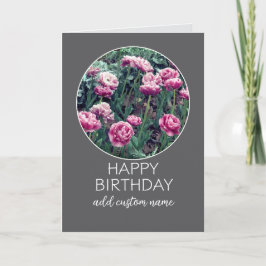 Grattis på födelsedagen för att anpassa söt rosa-t kort