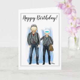 Grattis på födelsedagen för Biker morföräldrar Kort