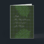 Grattis på födelsedagen för Brother Sentimental Fe Kort<br><div class="desc">Gröntens oro på en mörk grönt och svart bakgrund paras med ett sentimentalt Grattis på födelsedagen-budskap till en speciell bror.</div>