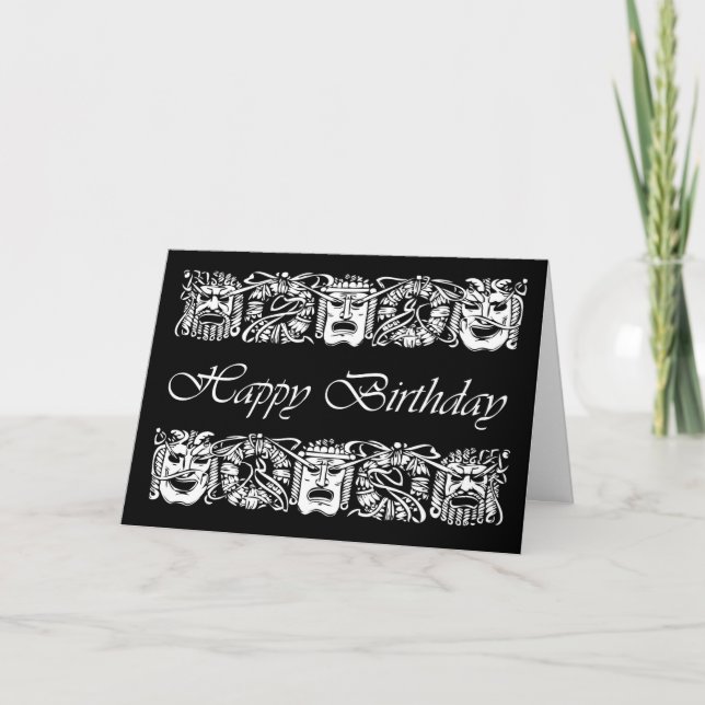 Grattis på födelsedagen för Drama-lärare, teaterma Kort (Framsida)