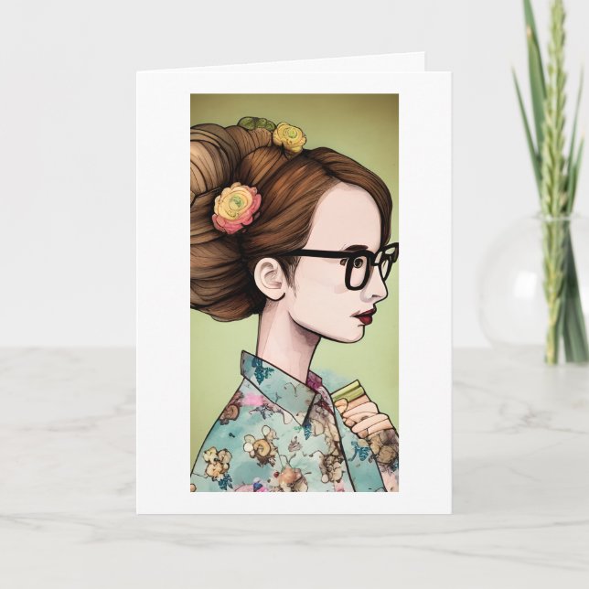 Grattis på födelsedagen för en Bok-väninna Kort (Framsida)