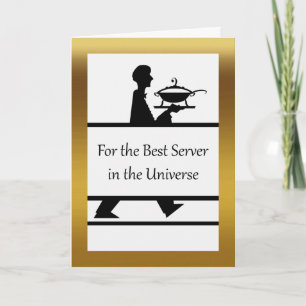 Grattis på födelsedagen för en favorit- server, kort