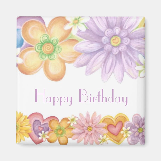 Grattis på födelsedagen för evighet 1 magnet (Framsidan)