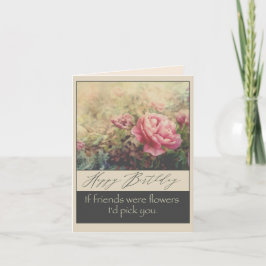 Grattis på födelsedagen för friska söt rosa kort