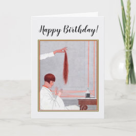 Grattis på födelsedagen för Hair Stylist Kort