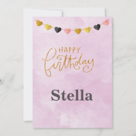 Grattis på födelsedagen för hennes inbjudan