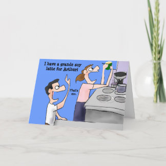 Grattis på födelsedagen för Make-kaffe Mugg Kort