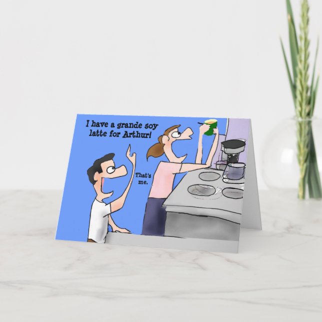 Grattis på födelsedagen för Make-kaffe Mugg Kort (Framsida)