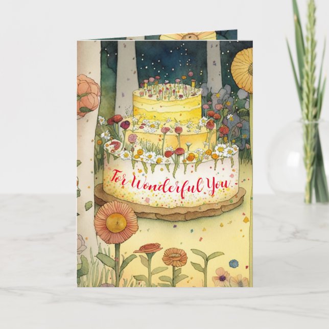 Grattis på födelsedagen! För min underbara fru vän Kort (Framsida)