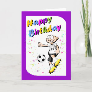 Grattis på födelsedagen för modigare fotbollsspela kort