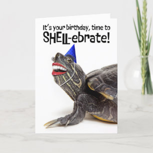 Grattis på födelsedagen för någon konstig sköldpad helgkort