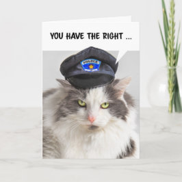 Grattis på födelsedagen för någon polishat Humor Helgkort