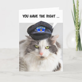 Grattis på födelsedagen för någon polishat Humor Helgkort