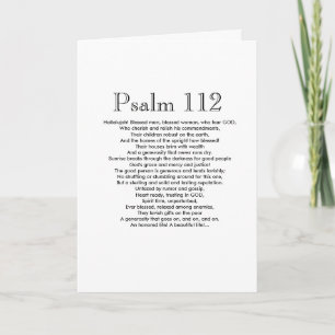 Grattis på födelsedagen för Psalm 112! Kort