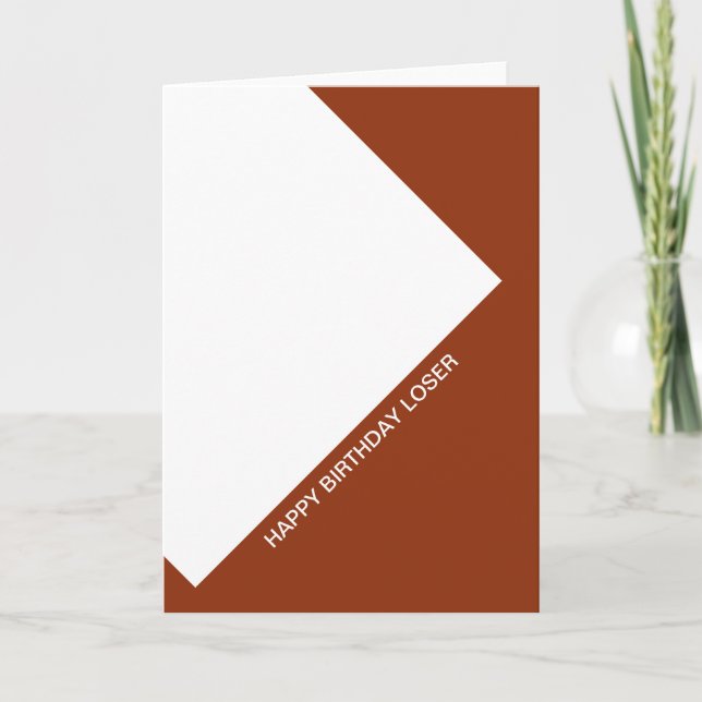 grattis på födelsedagen förlorare kort (Framsida)