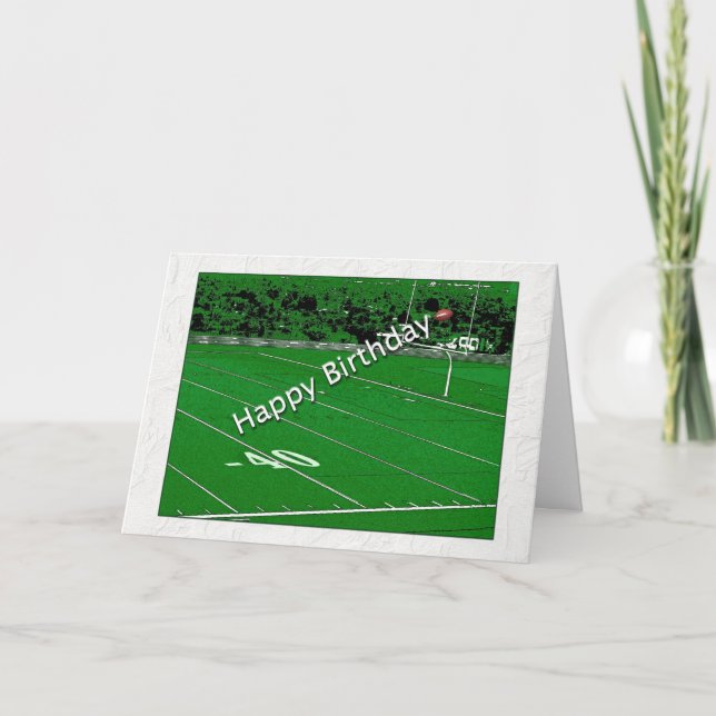 Grattis på födelsedagen fotbollsspelare Fanatic Kort (Framsida)