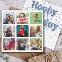 Grattis på födelsedagen Foto Collage & Ballongtext