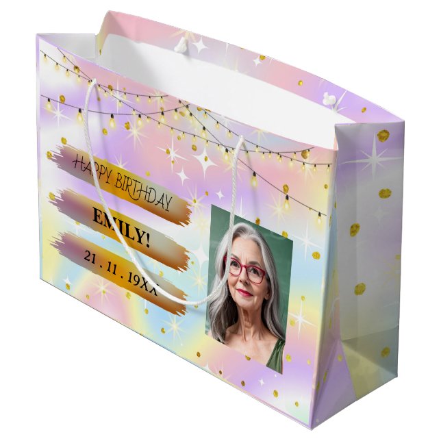 Grattis på födelsedagen-foto-Elegant Svartvit Part (Baksidan Vinklad)