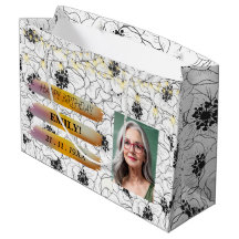 Grattis på födelsedagen-foto-Elegant Svartvit Part