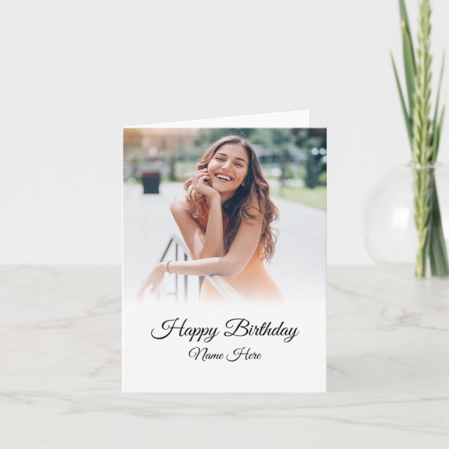 Grattis på födelsedagen-foto kort (Framsida)
