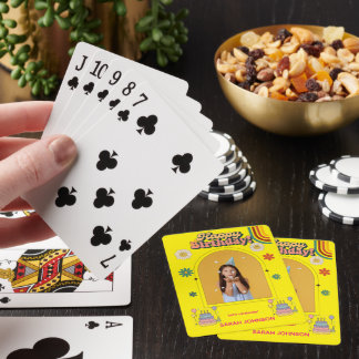 Grattis på födelsedagen Foto Kudd | Personlig gåva Casinokort