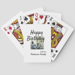 Grattis på födelsedagen-fotofamiljen namn elegant, casinokort