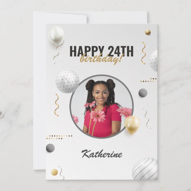 Grattis på födelsedagen - fotogåva med enkel Anpas (Framsida)