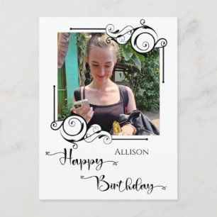 Grattis på födelsedagen-fotovykort vykort